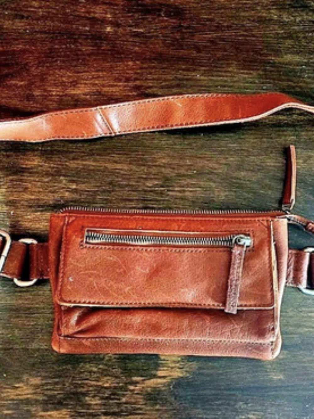 Spikes And Sparrow Crossbody Belt Bag in Brown